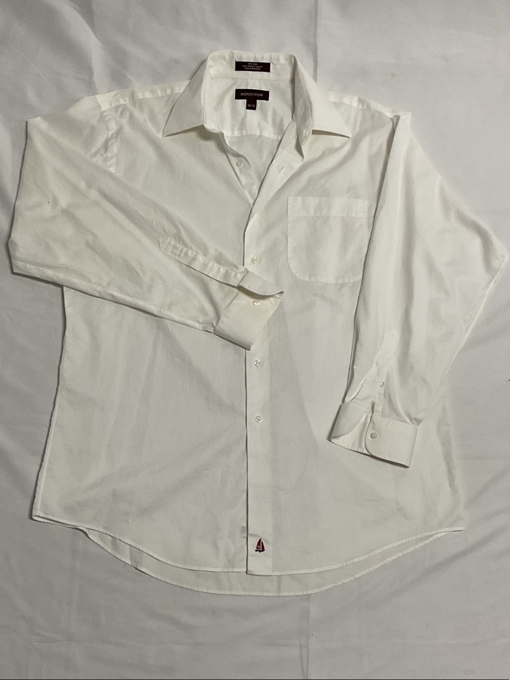 Nordstrom Men’s White Long-Sleeve Dress Shirt